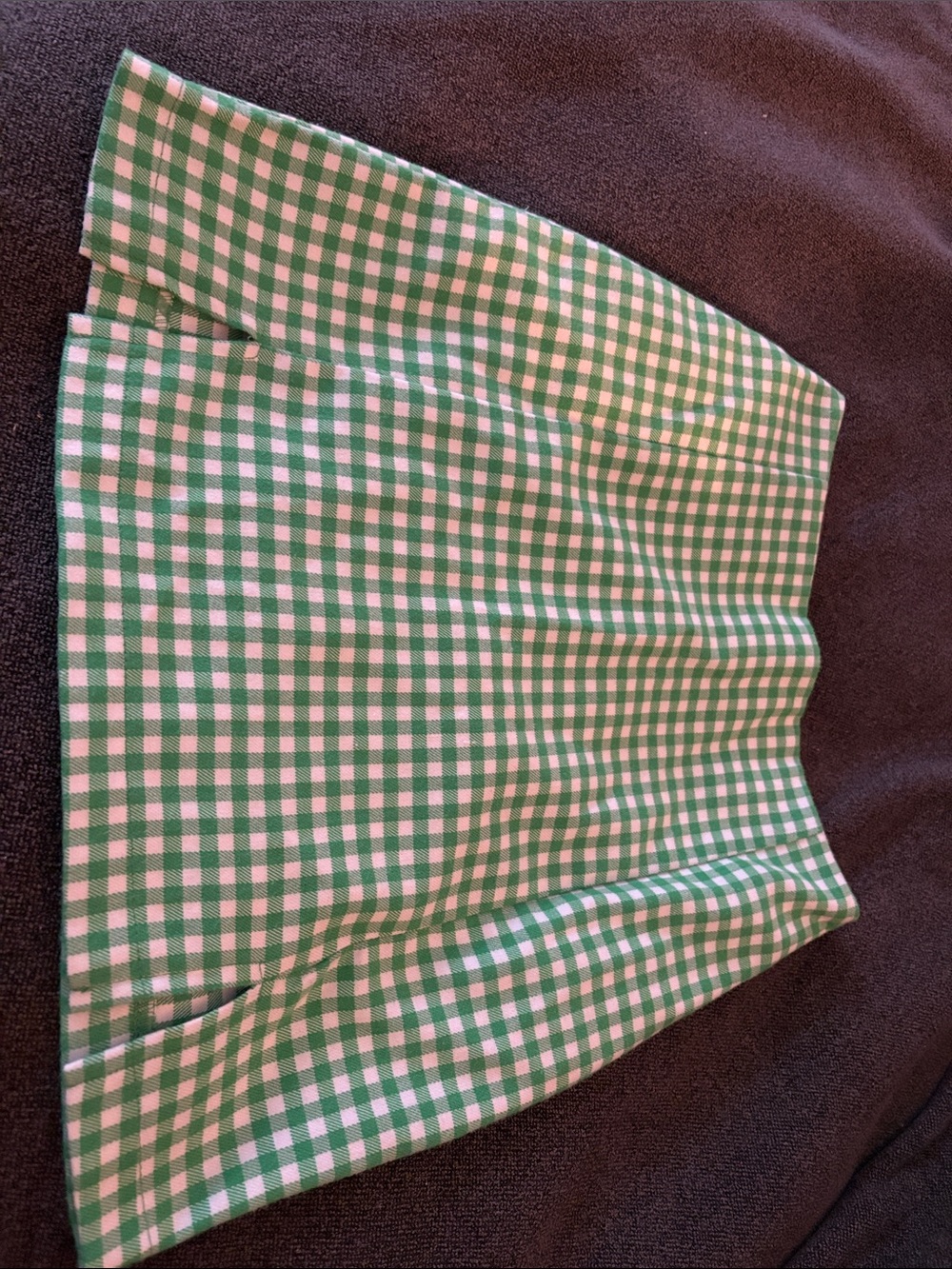 love on a hanger Green and White Gingham Skirt